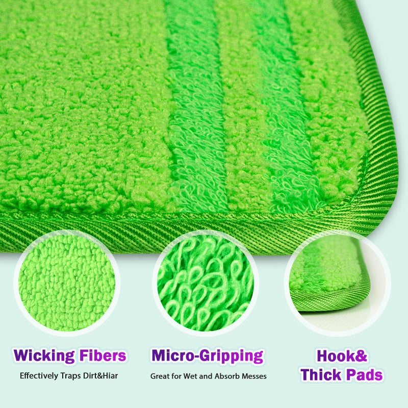 Orighty Reusable Mop Pads Compatible with Swiffer WetJet - Microfiber Pad Refill Machine Washable for Household Cleaning - Cleaning Floor Mop Head Pads Work Wet and Dry - Pack of 4 - Image 4